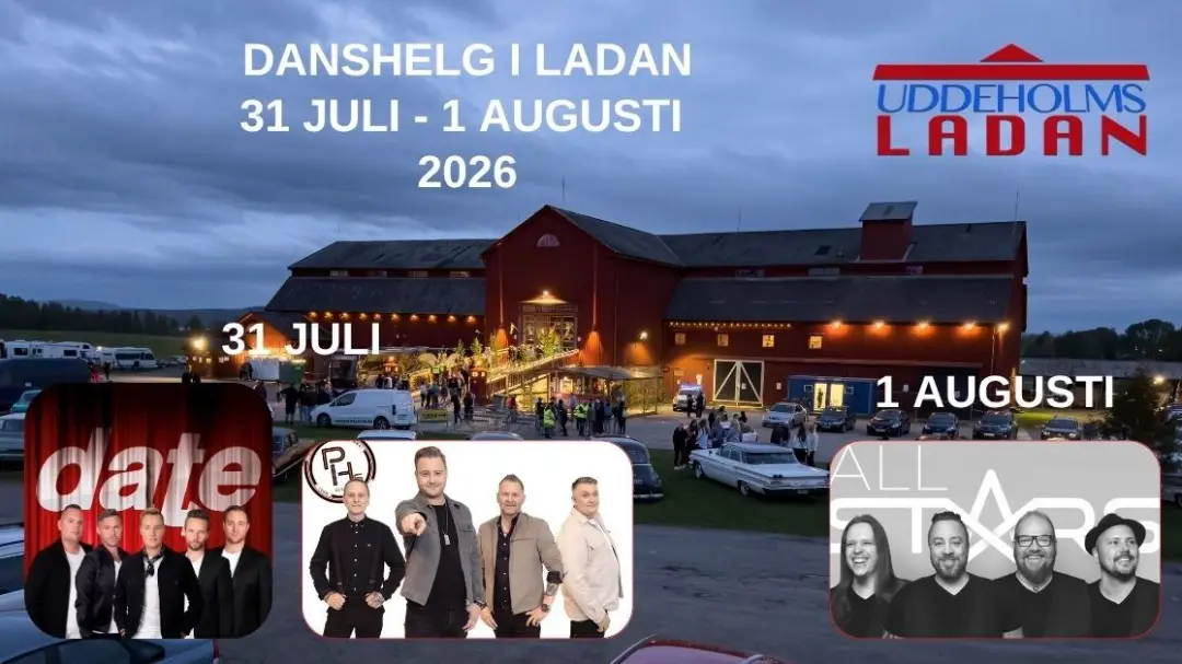 Danshelg i Uddeholmsladan 31/7 2026