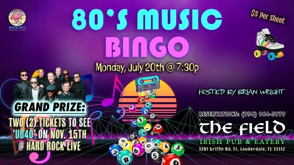 80'S MUSIC BINGO