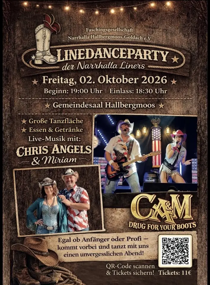 1. LineDance Party der NarrhallaLiners aus Hallbergmoos