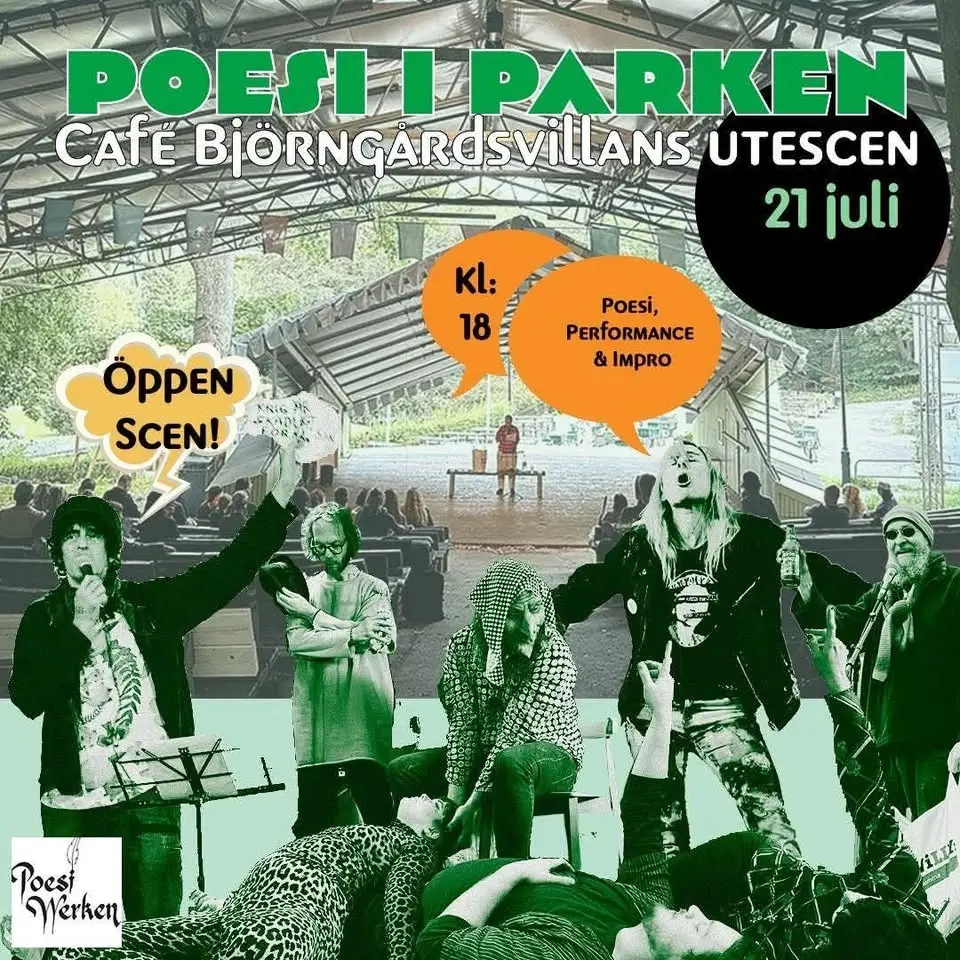 Poesi i parken – Öppen scen för poesi, performance och impro