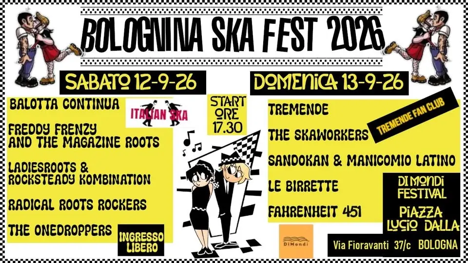 BOLOGNINA SKA FEST 2026 | DIMONDI FESTIVAL & FINGER FOOD