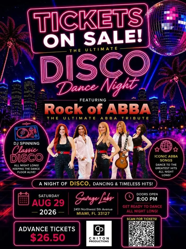 Disco Night at Savage Labs, featuring Rock of ABBA - the Ultimate ABBA Tribute