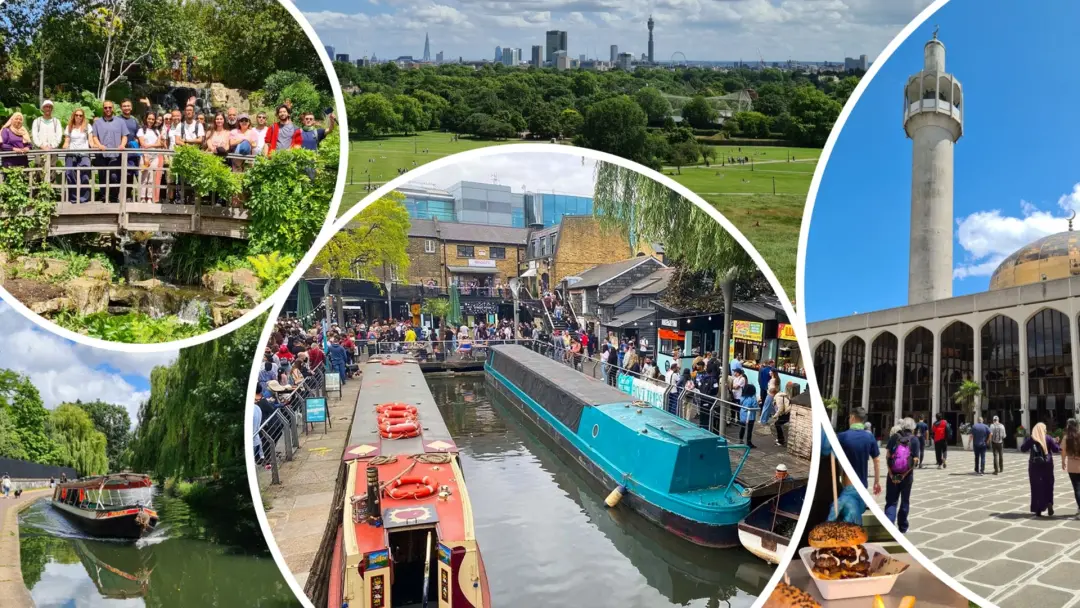 🟢 🚶♂️Walk: Kensal Green to Camden via Little Venice & Regent’s Park/Mosque 🌹