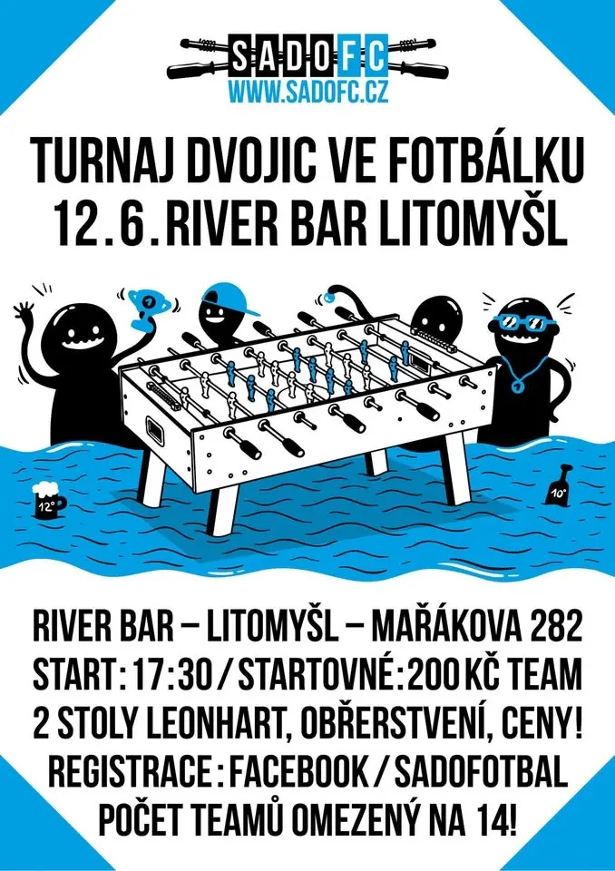 Turnaj ve stolním fotbálku v River baru - Litomyšl.