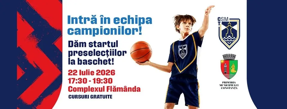 Întră în echipa campionilor! Dăm startul preselecțiilor la baschet!