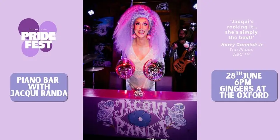 Piano Bar with Jacqui Randa PRIDE FEST SYD