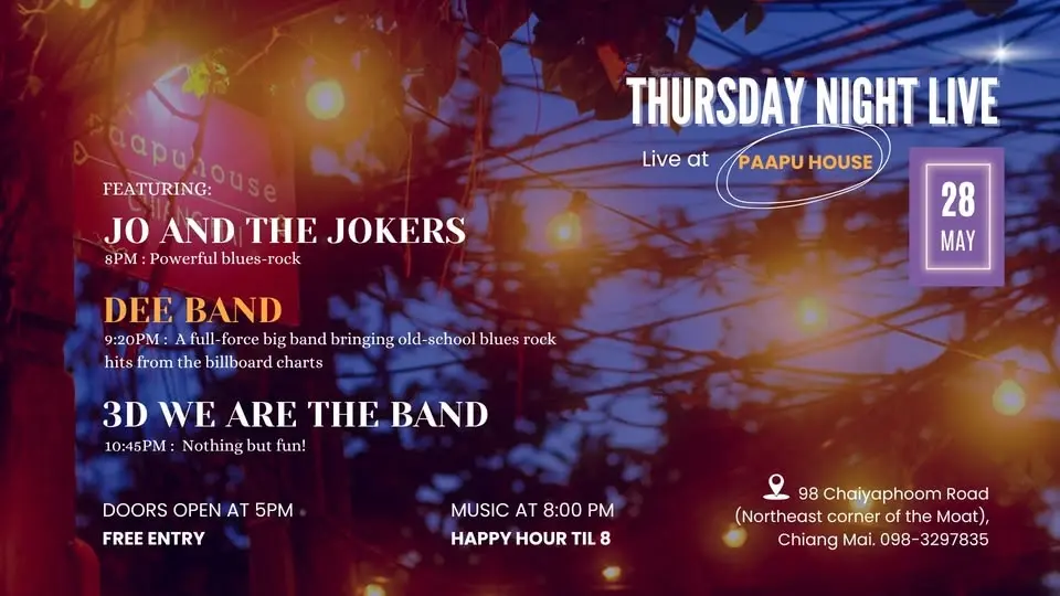 Thursday Night Live @Paapu House: May 28