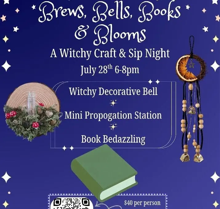 Brews, Bells, Books & Blooms: Witchy Sip & Craft Night