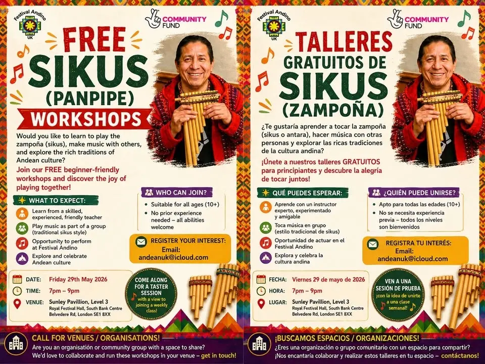Free Sikus (panpipes) Workshop - Southbank Centre
