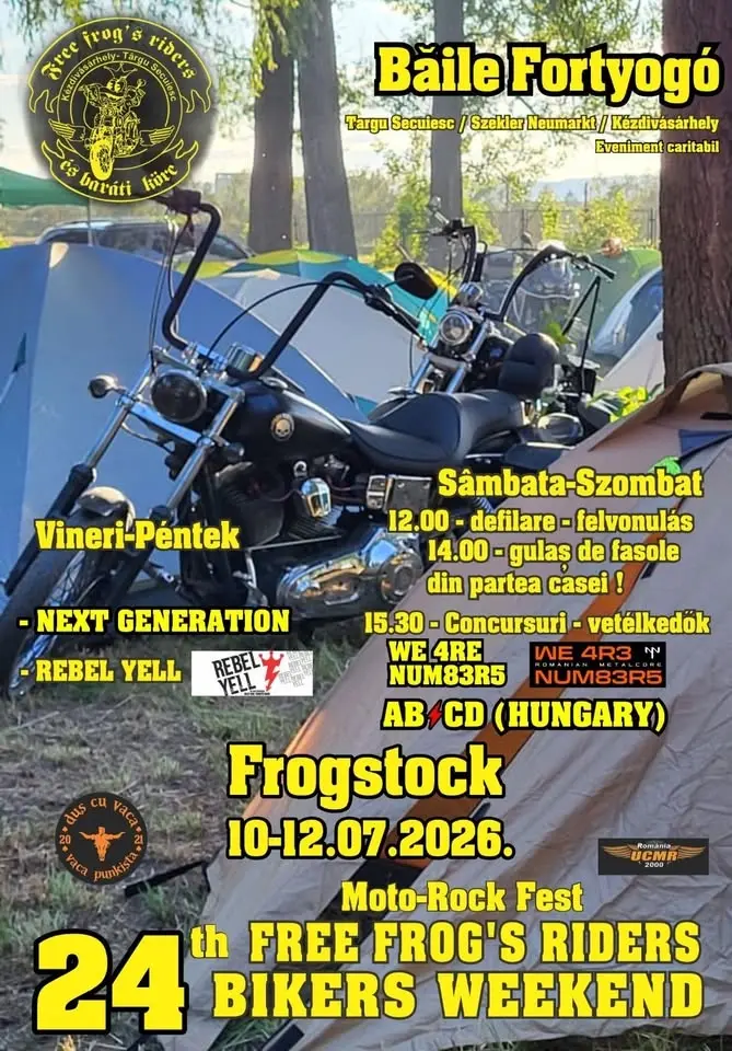 FROGSTOCK- INTRUNIRE MOTO FREE FROG'S RIDERS BIKERS WEEKEND