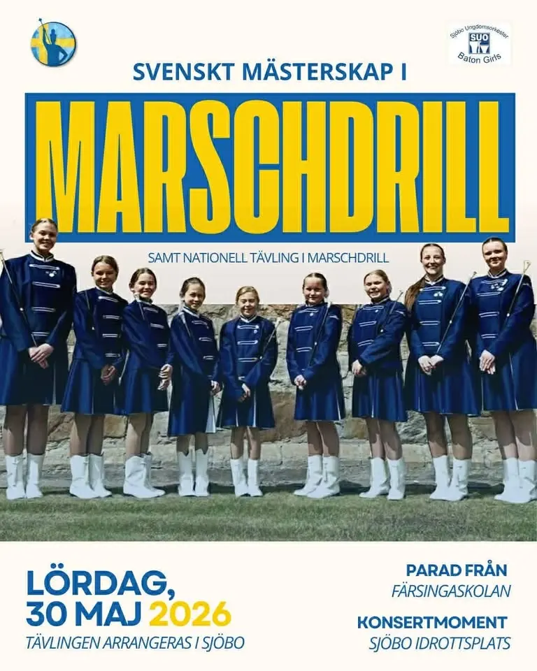 SM i marschdrill