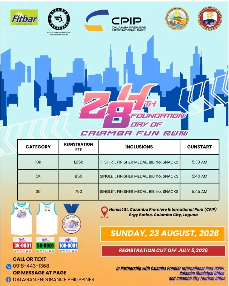 284th Foundation Day of Calamba Fun Run