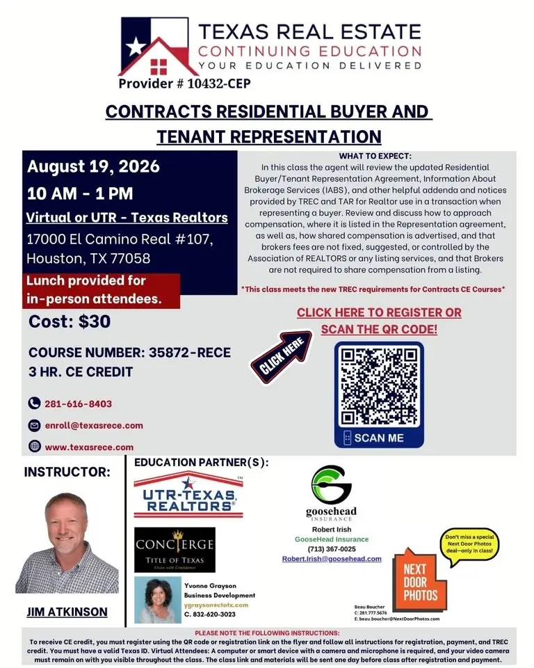Hybrid – Contracts Residential Buyer and Tenant Representation – August 19th