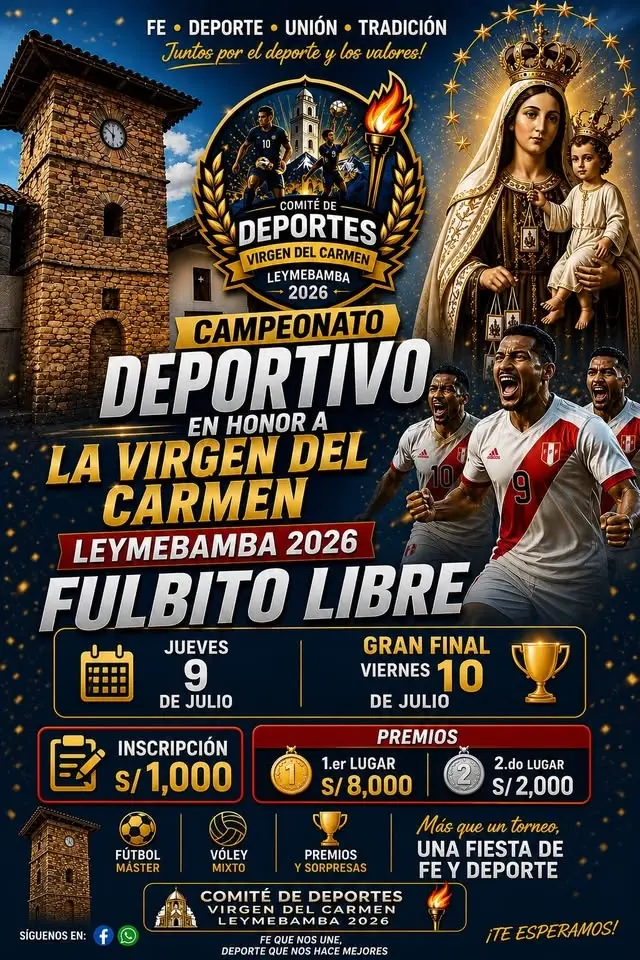Campeonato Deportivo Fulbito Libre - Virgen del Carmen 2026