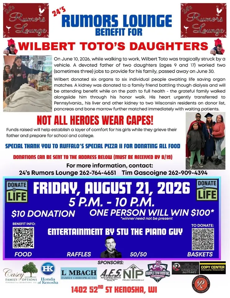 Benefit For Wilbert Toto’s Daughters