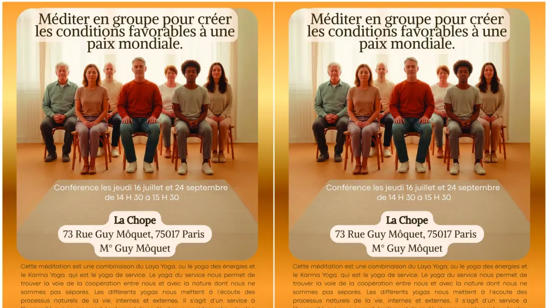 Méditer en groupe pour améliorer les conditions d’une paix mondiale