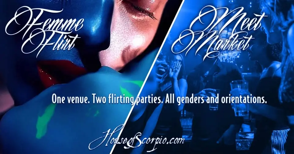 Two flirting parties in one: FemFlirt (F4F + NB) & MeetMarket (all genders) - mono or poly!