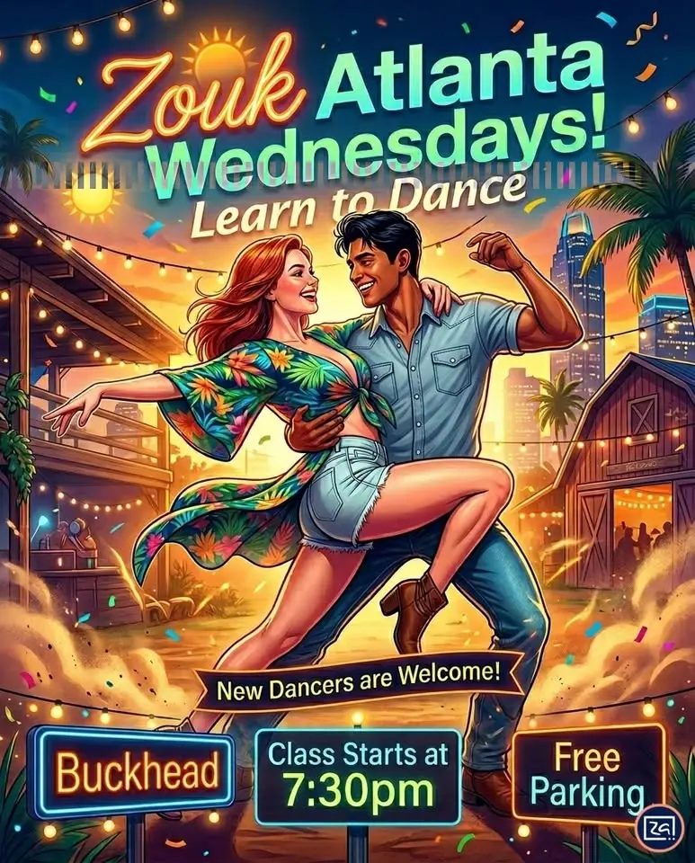 Learn to Dance at Zouk Atlanta! Buckhead Brazilian Zouk Classes & Party | Beginner ↗️ Advanced ❤️
