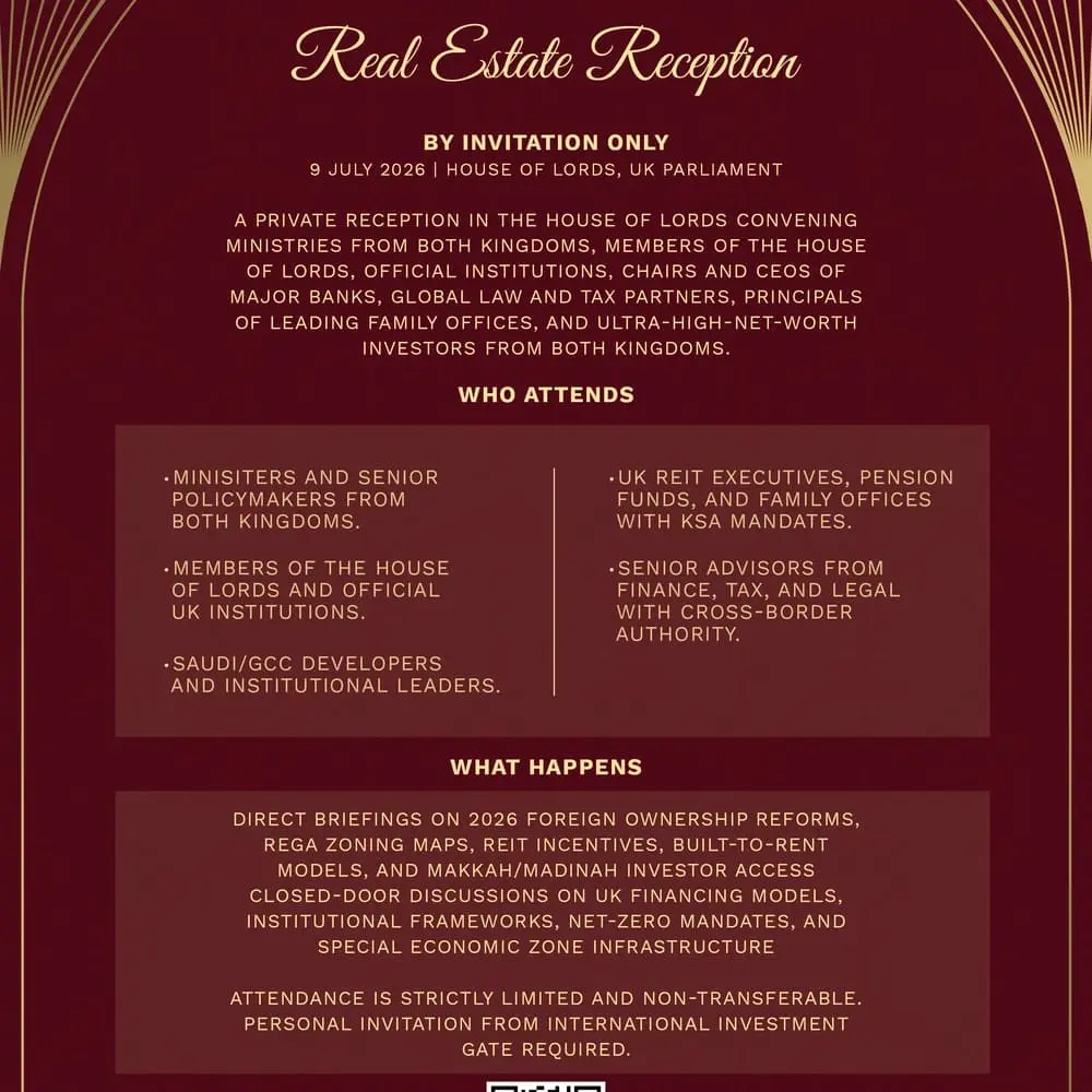 Real Estate Reception – House of Lords