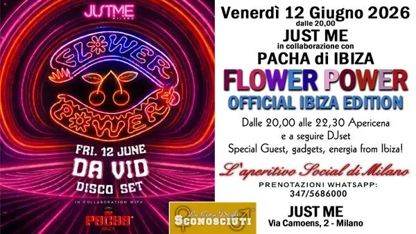 FLOWER POWER PARTY from IBIZA – Venerdì 12 Giugno 2026: Aperitivo Social + DJset