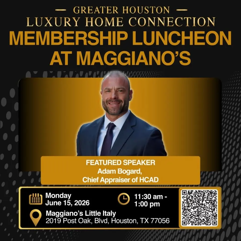 Member Luncheon, Chief Appraiser of HCAD, Adam Bogard joins us!