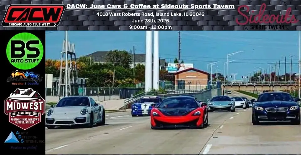 CACW: June Cars & Coffee at Sideouts Sports Tavern