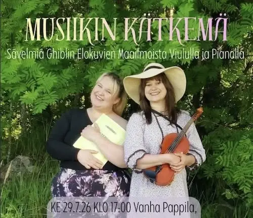 Musiikin Kätkemä – Sävelmiä Ghiblin Elokuvien Maailmoista Viululla Ja Pianolla