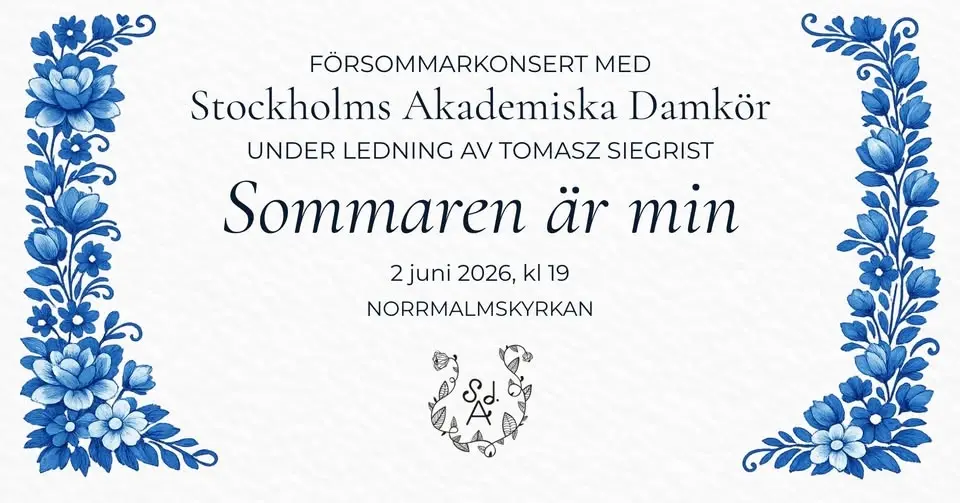 Försommarkonsert med Stockholms Akademiska Damkör