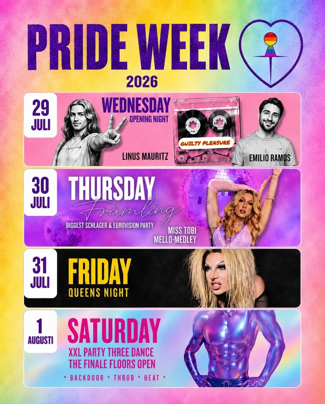 Pride Week 2026 – Främling (Biggest Schlager & Eurovision Party)