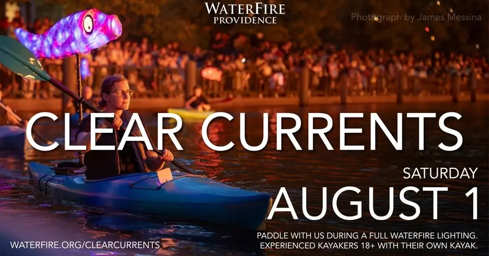 Clear Currents Community Paddling Night | WaterFire - Full Lighting
