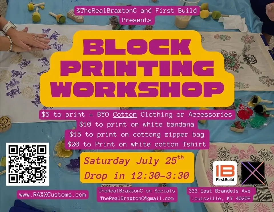 Block Printing with Braxton!