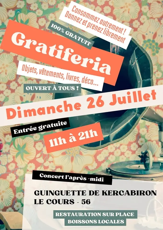 Gratiféria - Marché 100% gratuit - Guinguette de Kercabiron