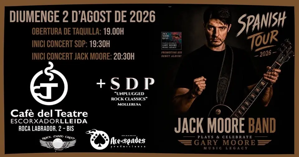 JACK MOORE BAND + S D P. CAFÈ DEL TEATRE. LLEIDA.