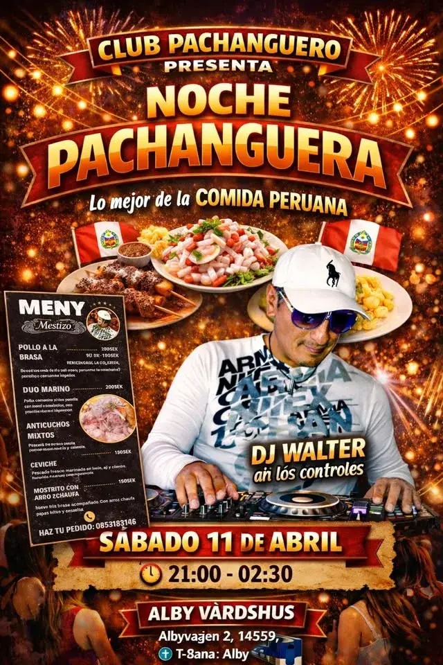 Noche Pachanguera,,Clubpachanguero,,Saturday April 11th,,free admission!!!alby värdshus