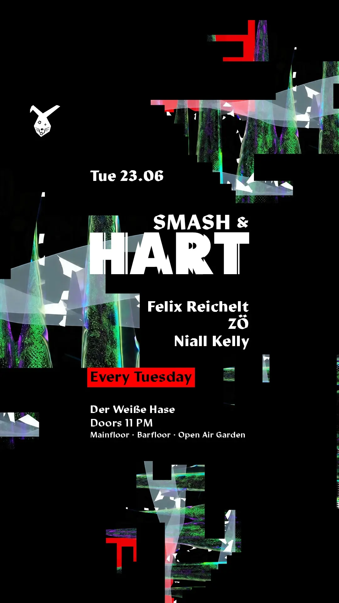 Smash & HART ◢◤ Tuesday Rave & Open Air Garden [free entry until midnight*]