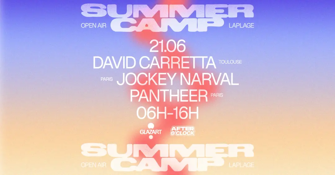 After O'Clock X La Plage Open Air: David Carretta, Jockey Narval, Pantheer
