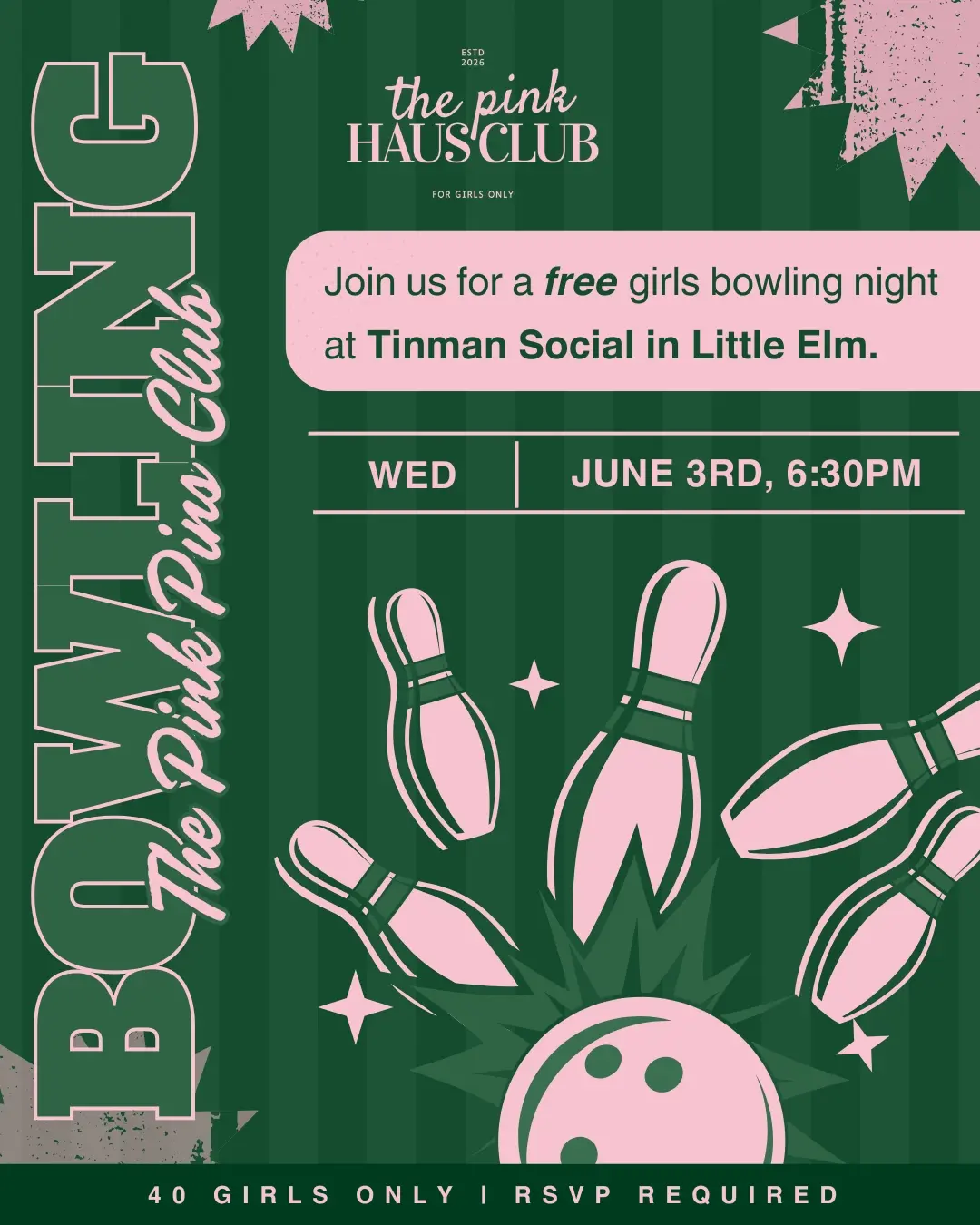 The Pink Pins Club - FREE Bowling Night at Tinman Social