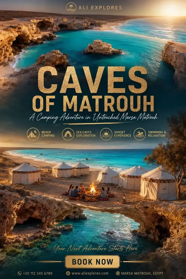 Beyond Matrouh 🌊 Caves Camping ⛺ تخييم شاطيء الكهف فى مرسى مطروح