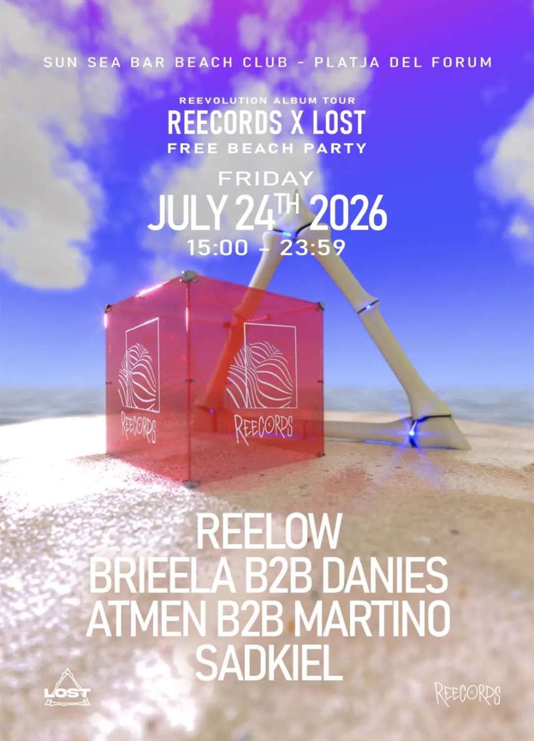 FREE OPEN AIR BEACH PARTY Reecords x Lost pres Reelow