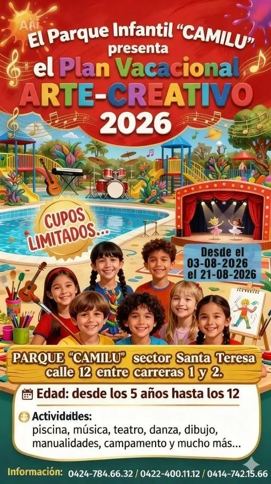 Plan Vacacional ARTE -CREATIVO 2026🫟🕺🏻🏕️🎉🥳🎉👍🏻