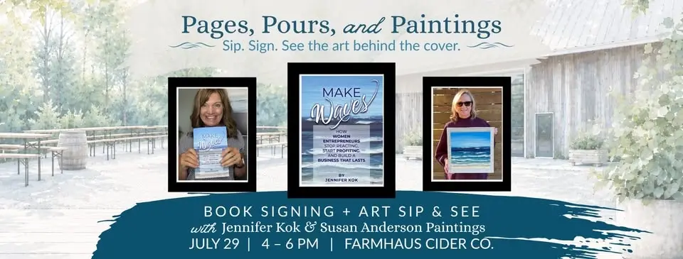 Pages, Pours & Paintings at FarmHaus Cider