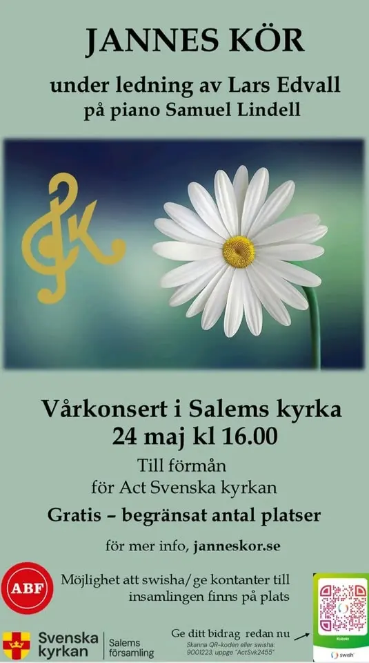 Vårkonsert i Salems kyrka - fri entré