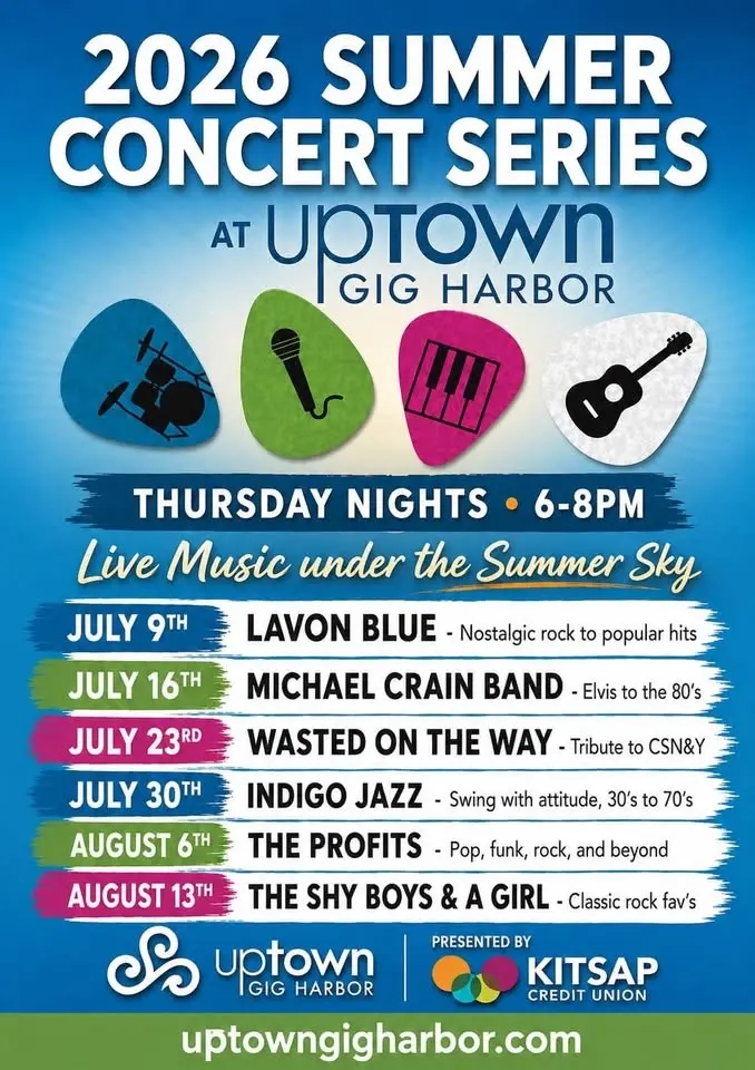 Summer Concert Series at Uptown Gig Harbor with The Profits