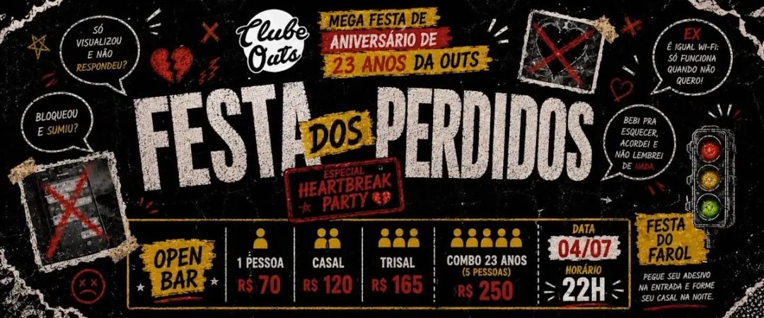 Primeira Mega Festa De Aniversário Do Outs | Julho, 23 Anos