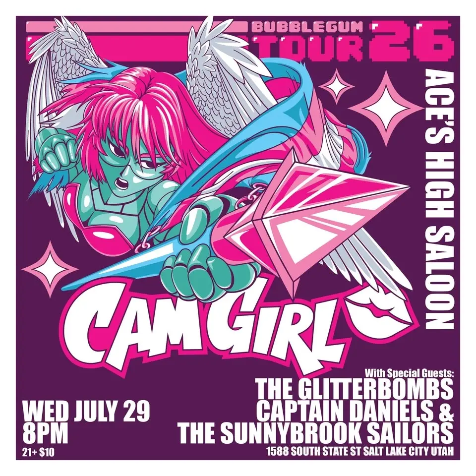 Cam Girl, Captain Daniels & The Sunnybrook Sailors, & The Glitterbombs - At Aces High Saloon