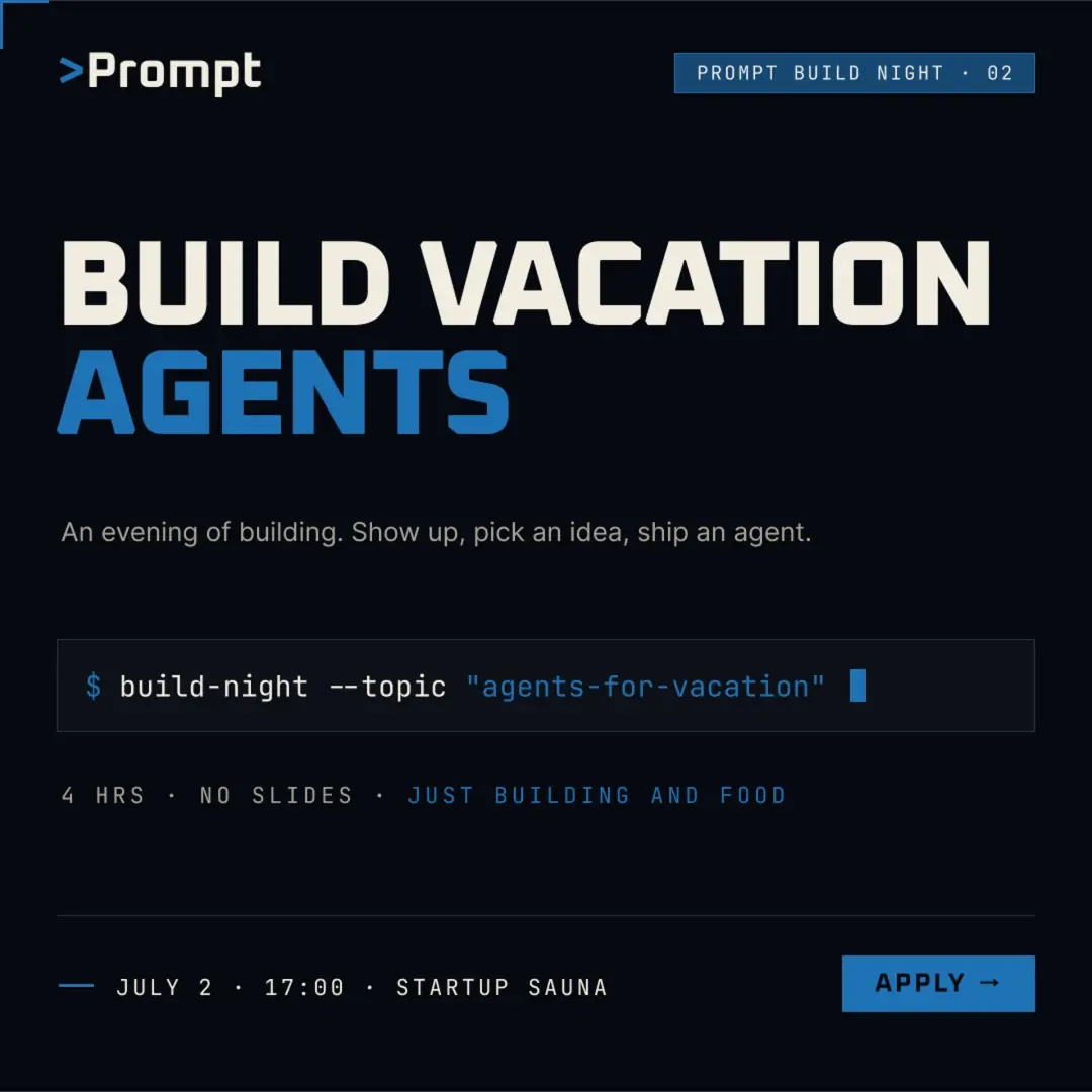 Prompt Build Night 2: Build Vacation Agents