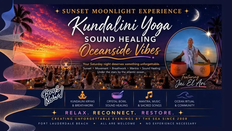 Sunset Moonlight Kundalini Yoga • Sound Healing • Oceanside Experience - Ft Lauderdale Beach