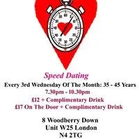 Speed Dating. 35 -  45 years. Wednesdays