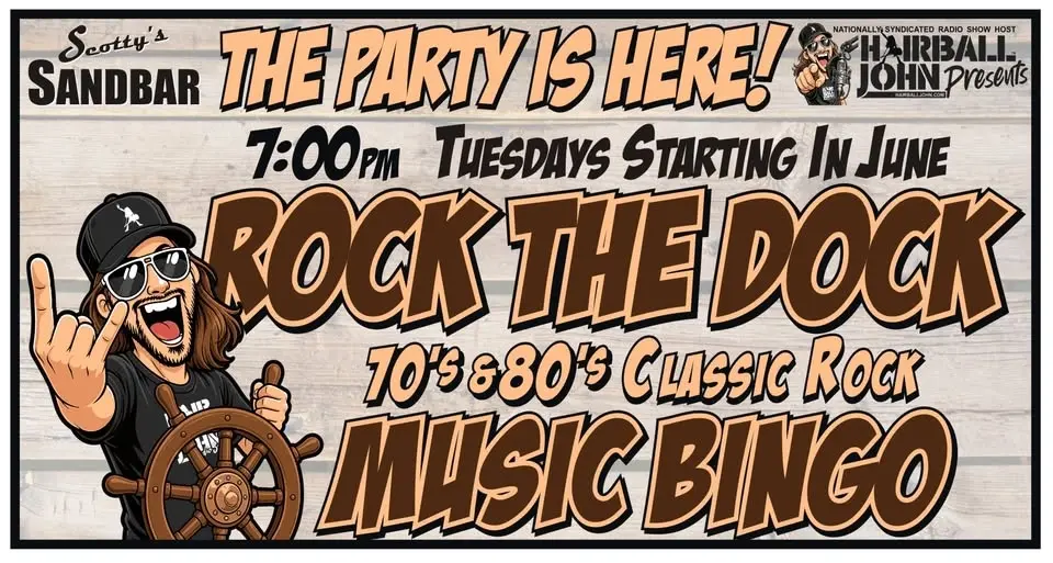 Rock The Dock - Outdoor Classic Rock Music Bingo at Scotty's Sandbar
