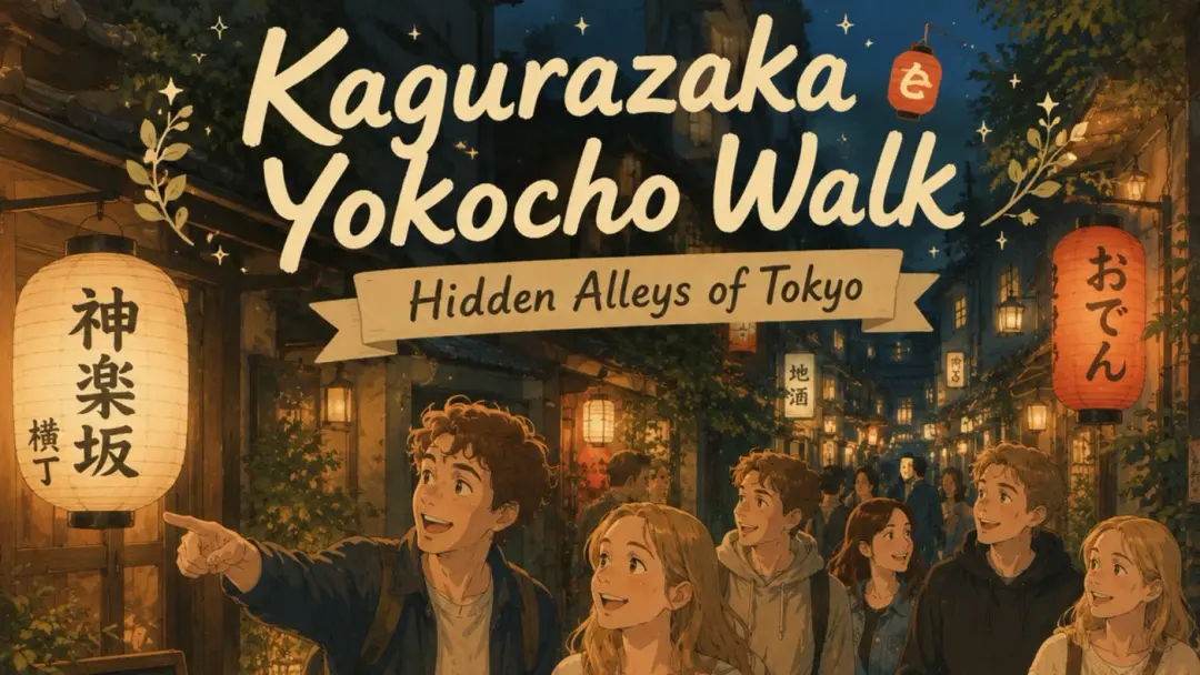 🏮 Kagurazaka Yokocho Walk 🚶♂️🚶♀️ Hidden Alleys of Tokyo